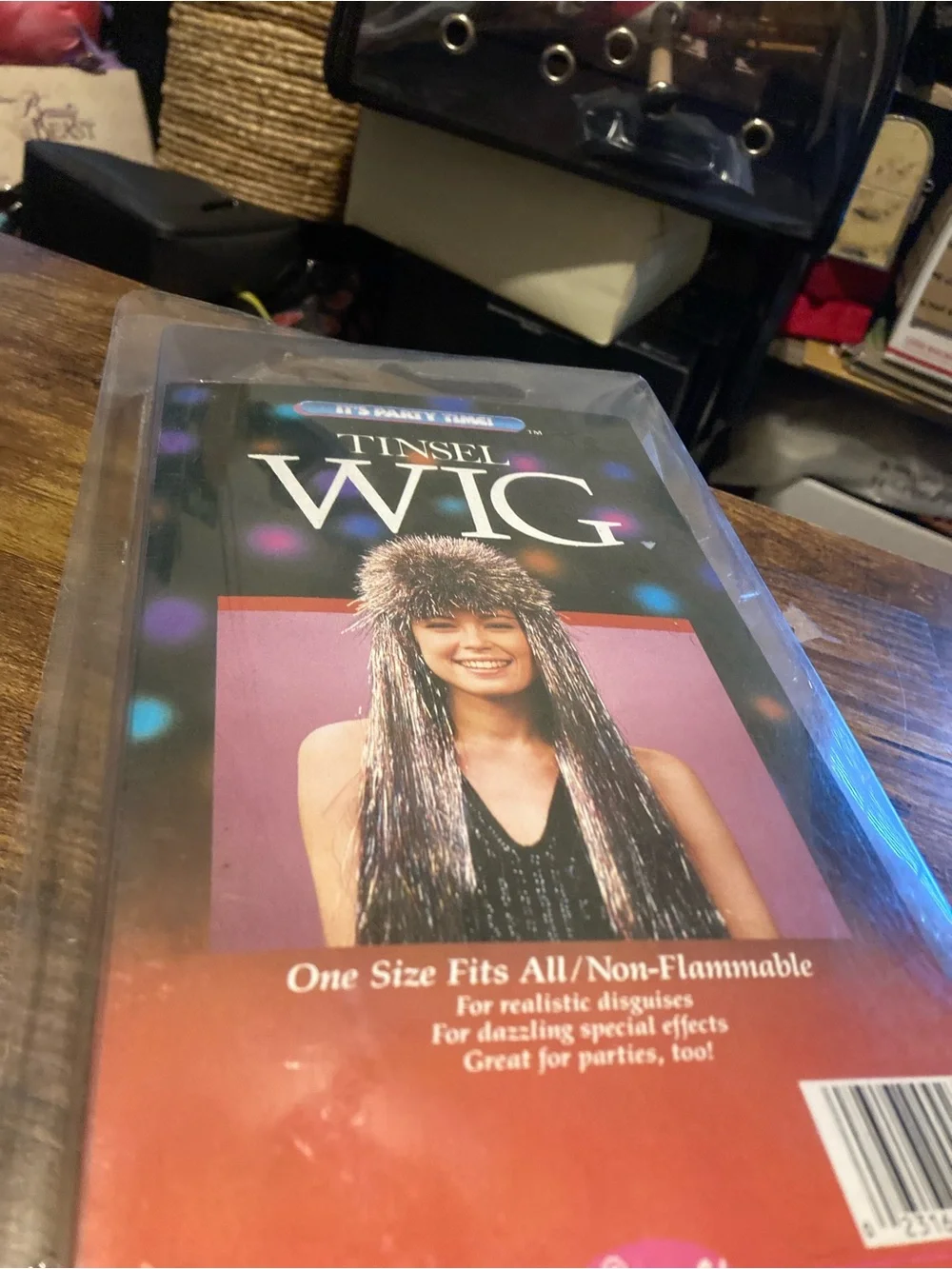 Vintage Fun World tinsel wig